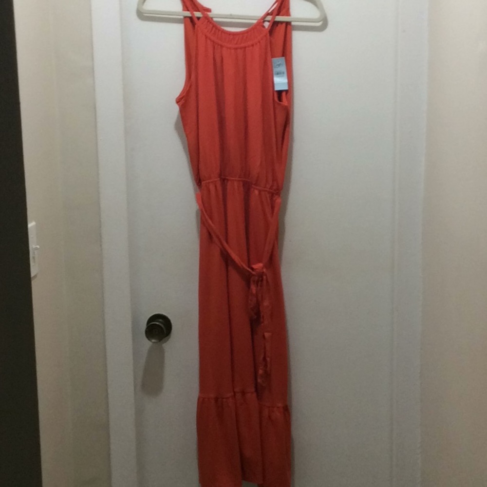 Orange Midi Dress